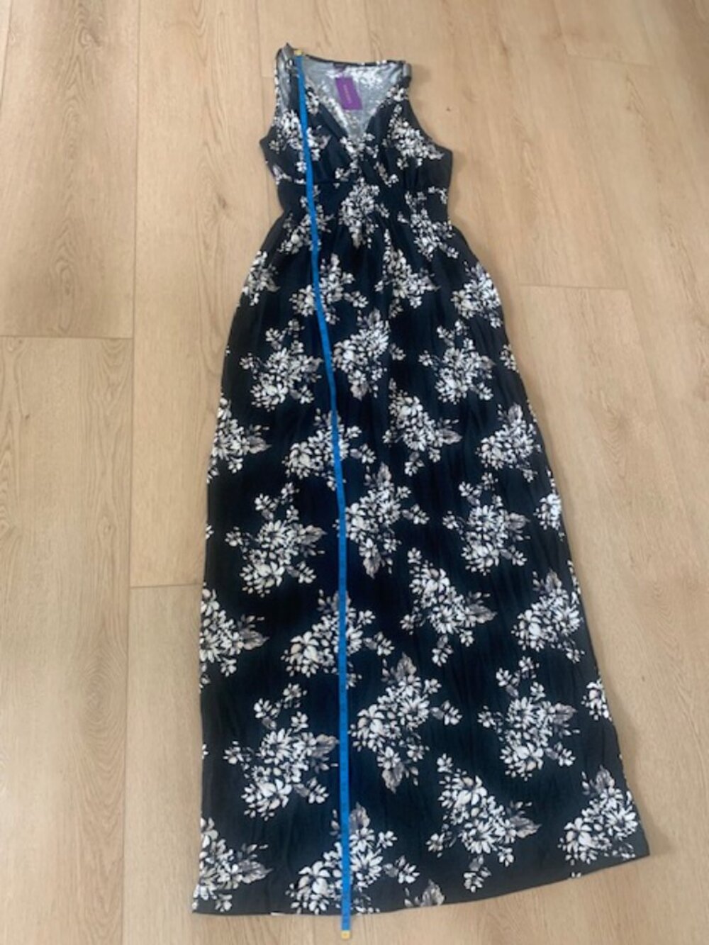 LASCANA NWT Black & White Floral Maxi Dress Size 8 Boho Resort - Picture 6 of 10